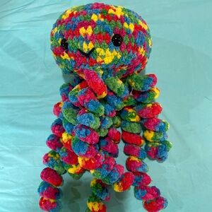Multicolor crochet jelly fish